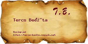 Tercs Beáta névjegykártya